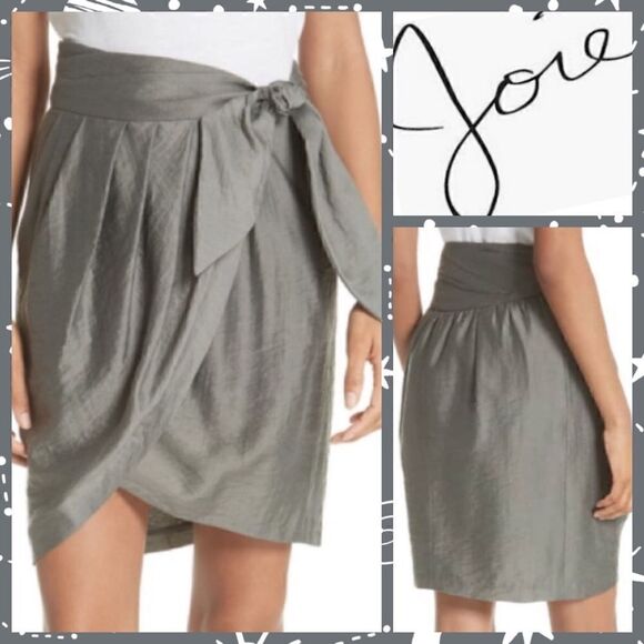 Joie Erlecia Grey Wrap Around Skirt - Picture 1 of 9
